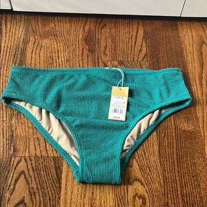 Kona Sol Turquoise Bikini Bottom Size Large New with Tags